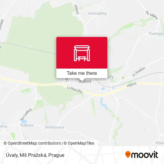 Карта Úvaly, Mš Pražská