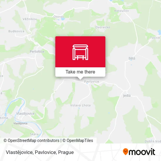 Карта Vlastějovice, Pavlovice