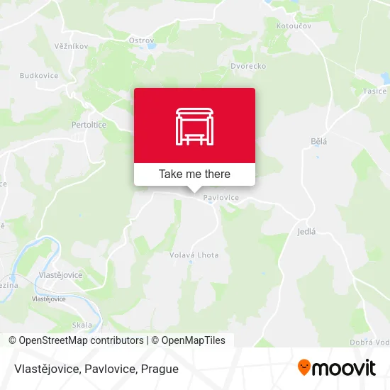 Карта Vlastějovice, Pavlovice