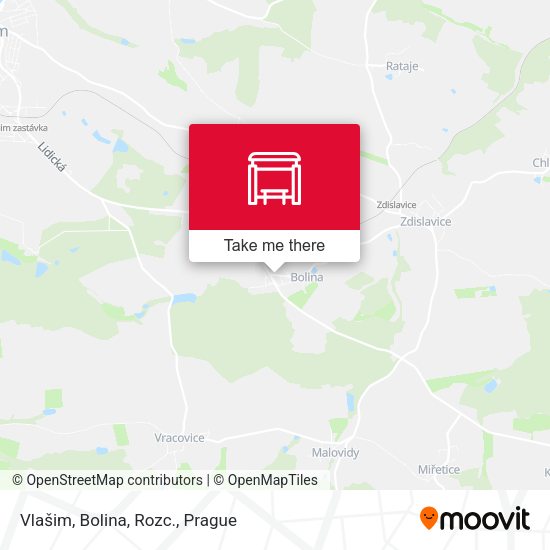 Карта Vlašim, Bolina, Rozc.