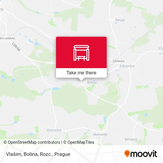 Карта Vlašim, Bolina, Rozc.