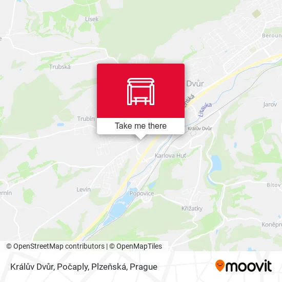 Карта Králův Dvůr, Počaply, Plzeňská