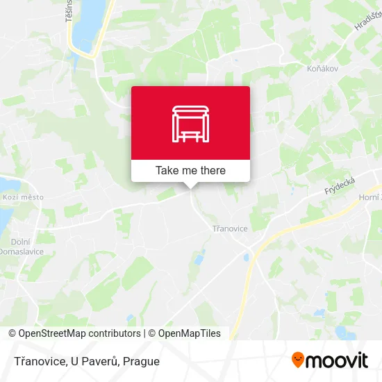 Карта Třanovice, U Paverů