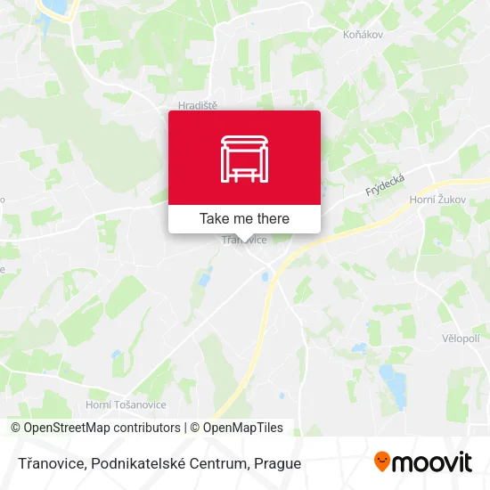 Карта Třanovice, Podnikatelské Centrum