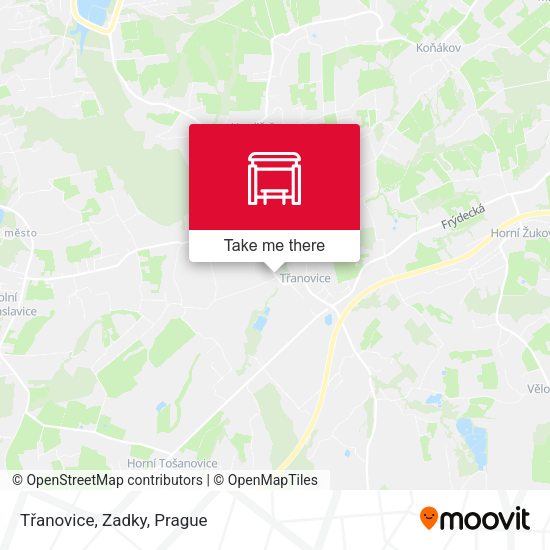 Карта Třanovice, Zadky