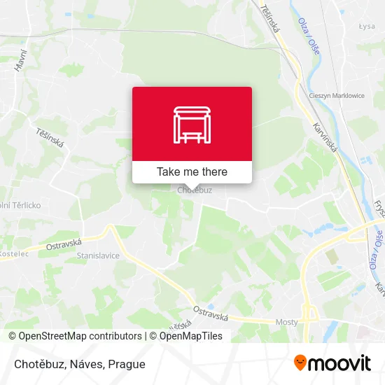 Карта Chotěbuz, Náves
