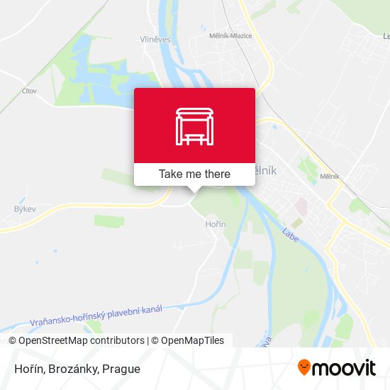 Hořín, Brozánky map