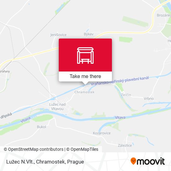Lužec N.Vlt., Chramostek map