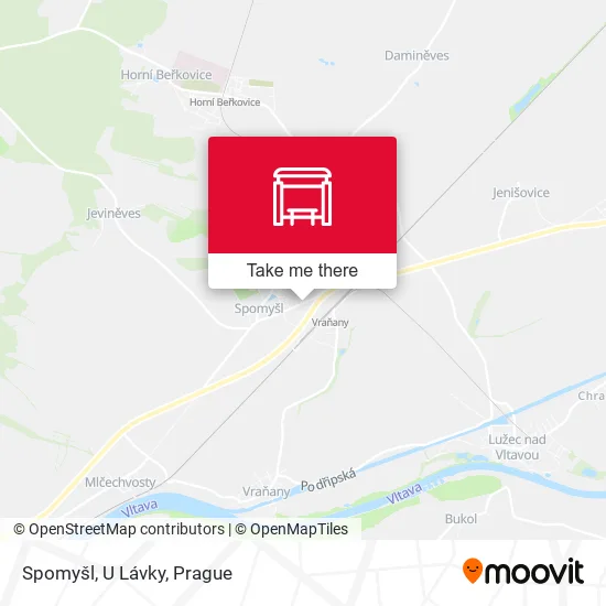 Карта Spomyšl, U Lávky