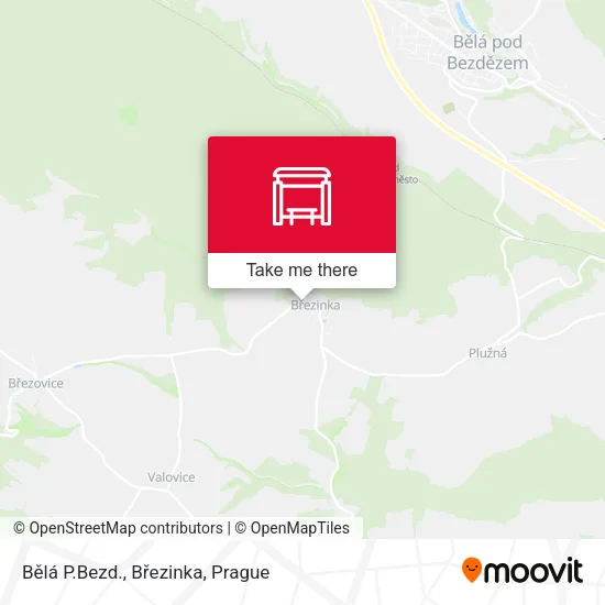 Карта Bělá P.Bezd., Březinka