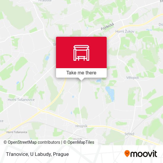 Карта Třanovice, U Labudy