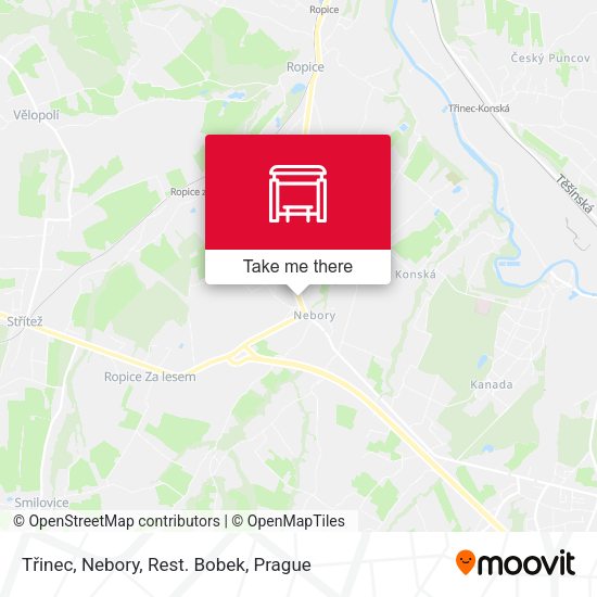 Карта Třinec, Nebory, Rest. Bobek
