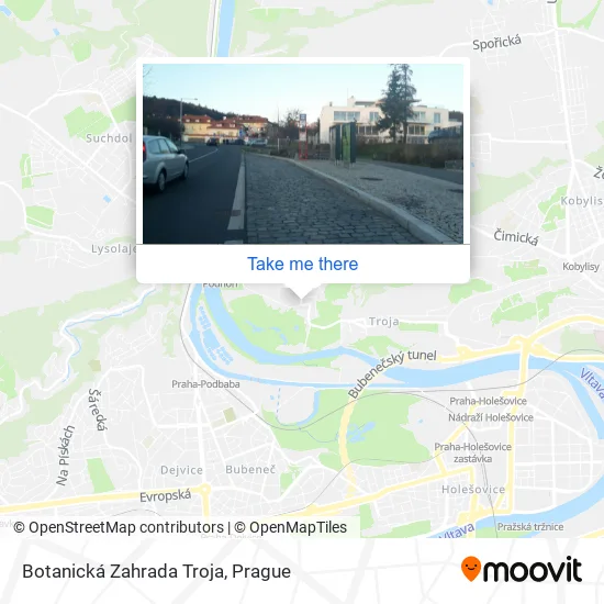 Карта Botanická Zahrada Troja