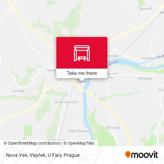 Карта Nová Ves, Vepřek, U Fary