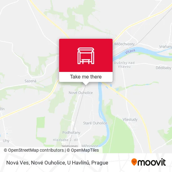 Карта Nová Ves, Nové Ouholice, U Havlínů