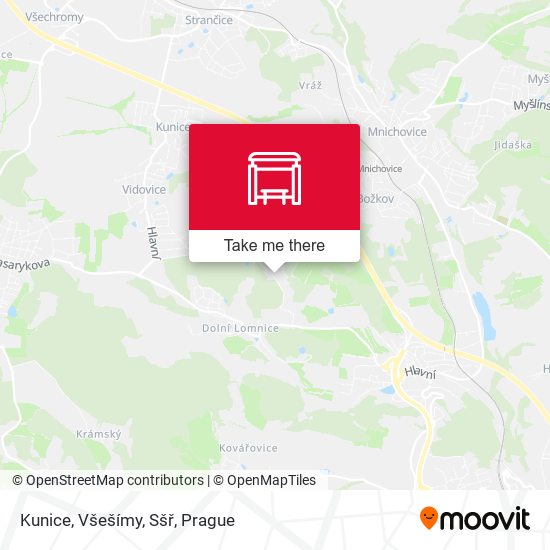 Kunice, Všešímy, Sšř map