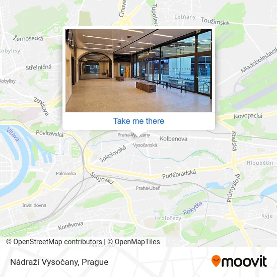 Карта Nádraží Vysočany