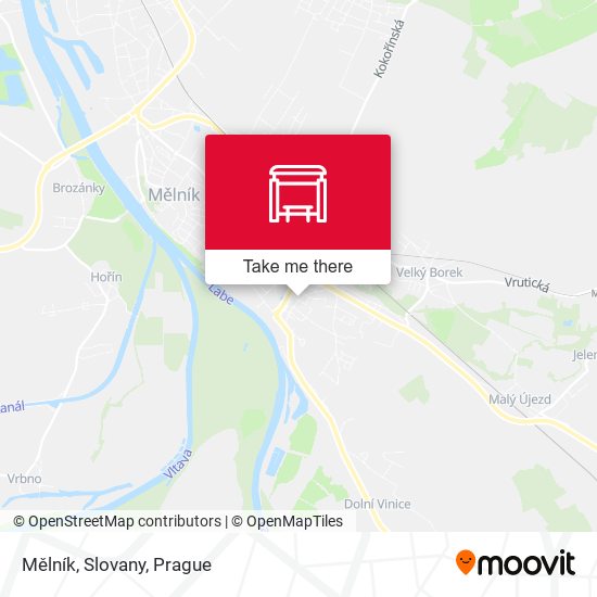 Mělník, Slovany map
