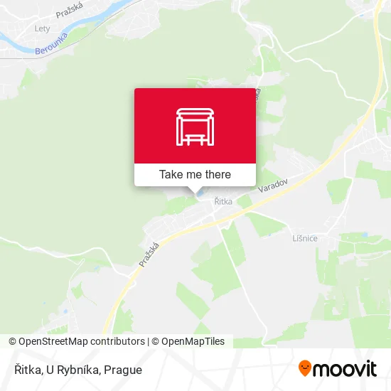Карта Řitka, U Rybníka