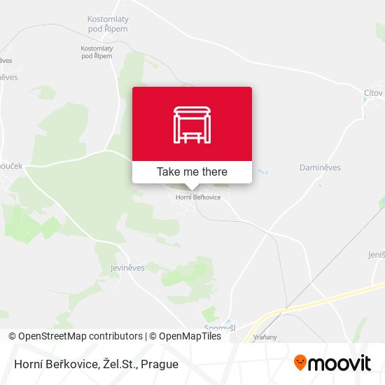 Horní Beřkovice, Žel.St. map