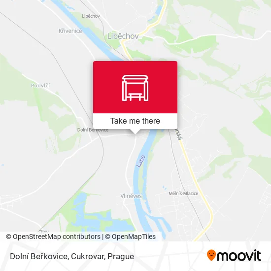 Карта Dolní Beřkovice, Cukrovar