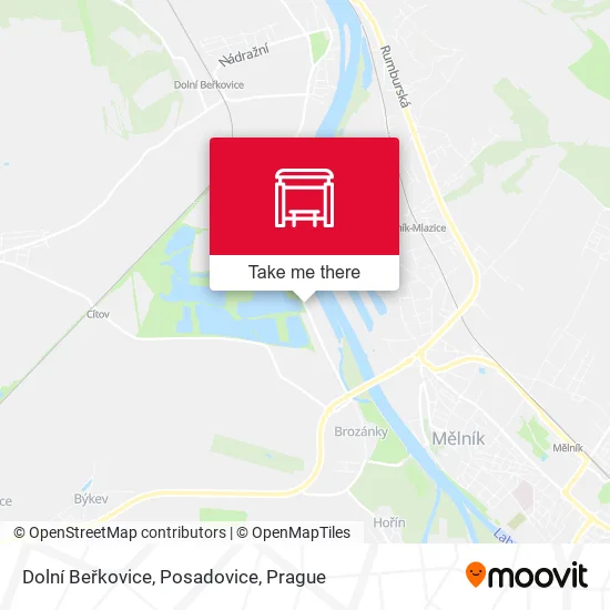 Карта Dolní Beřkovice, Posadovice