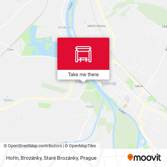 Hořín, Brozánky, Staré Brozánky map