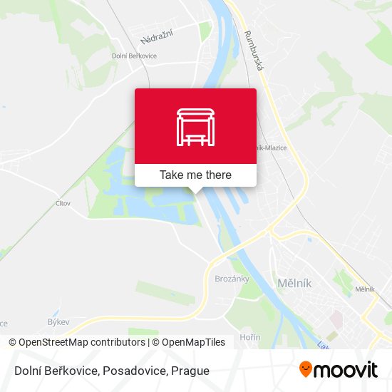 Dolní Beřkovice, Posadovice map