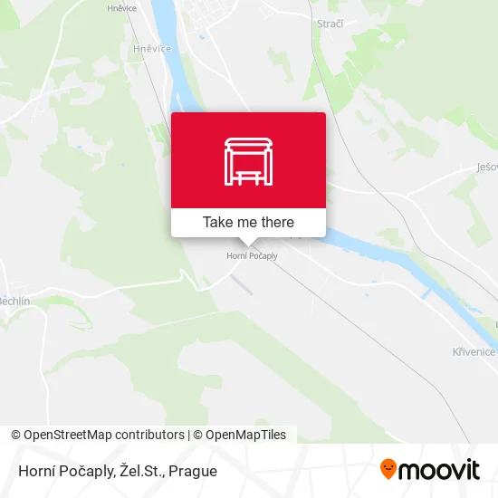 Карта Horní Počaply, Žel.St.