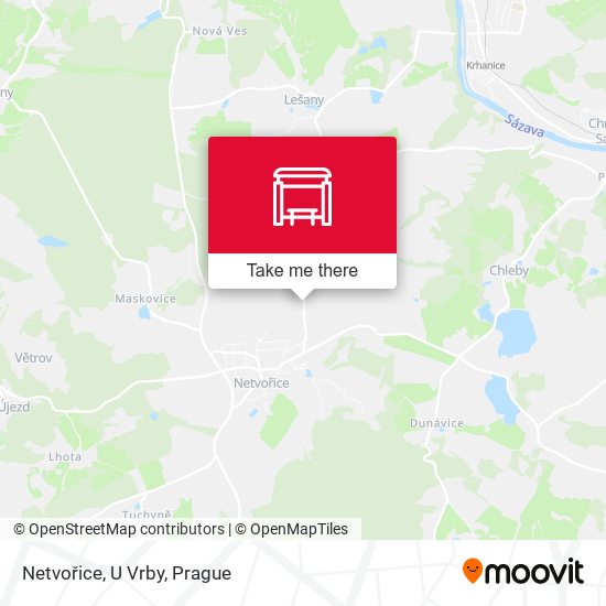 Карта Netvořice, U Vrby
