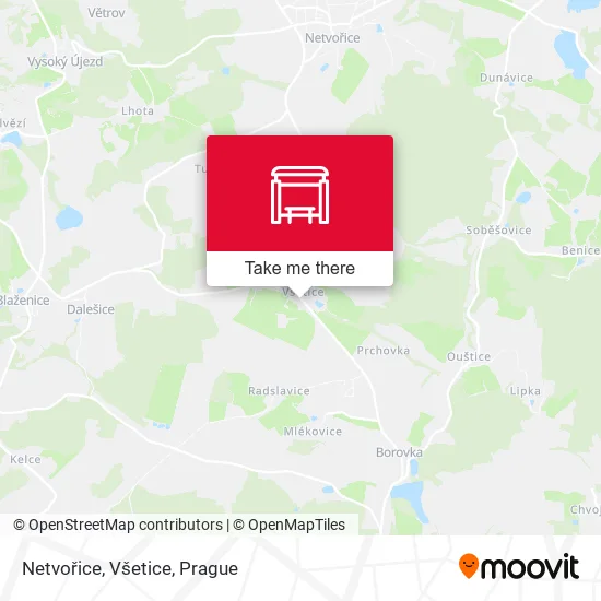 Карта Netvořice, Všetice