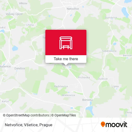 Карта Netvořice, Všetice
