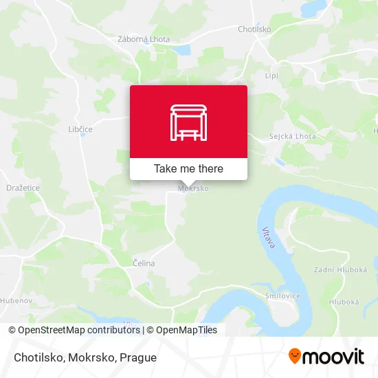 Карта Chotilsko, Mokrsko