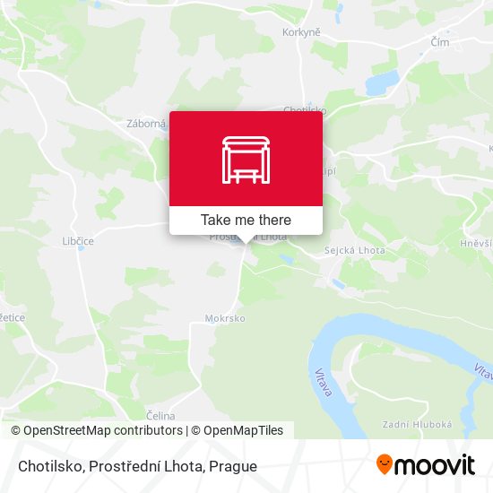 Chotilsko, Prostřední Lhota map