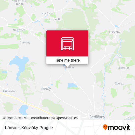 Kňovice, Kňovičky map