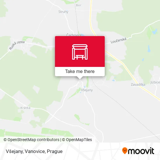 Карта Všejany, Vanovice
