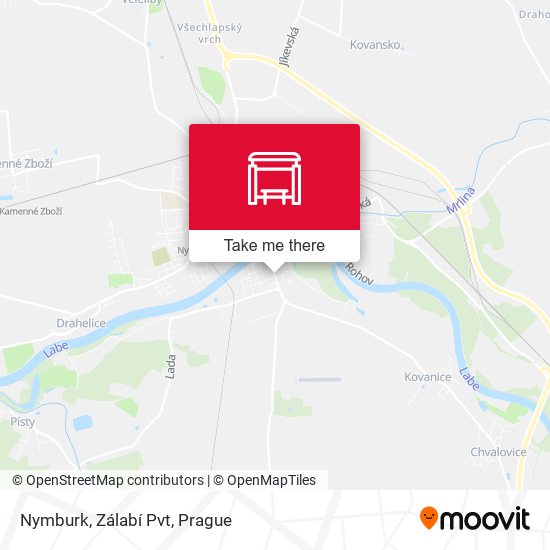 Nymburk, Zálabí Pvt map