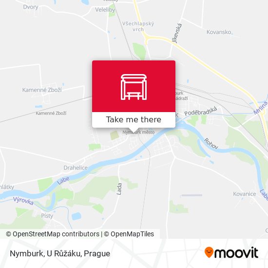 Nymburk, U Růžáku map