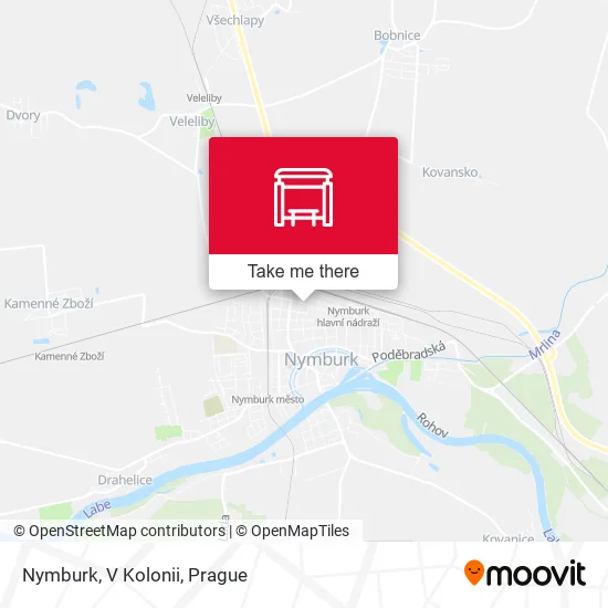 Карта Nymburk, V Kolonii