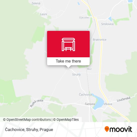 Карта Čachovice, Struhy