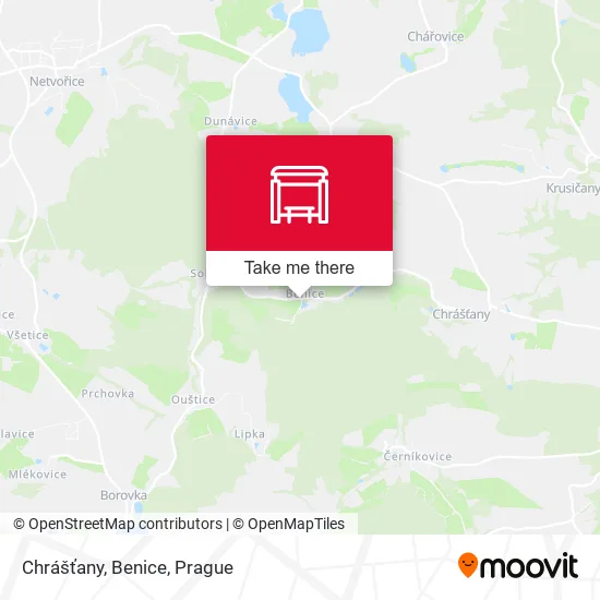 Карта Chrášťany, Benice