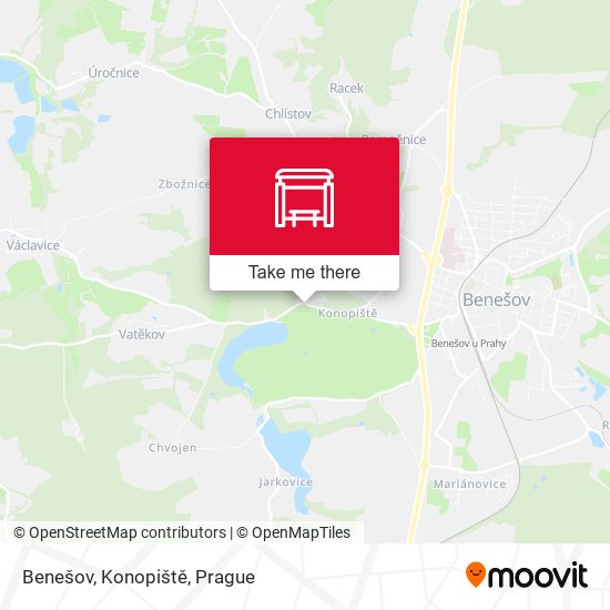 Benešov, Konopiště map