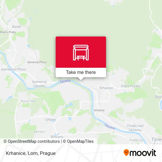 Карта Krhanice, Lom