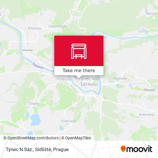 Týnec N.Sáz., Sídliště map
