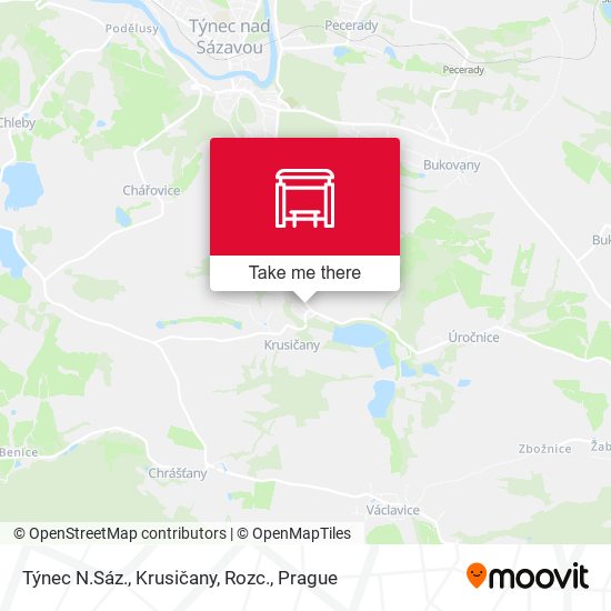 Týnec N.Sáz., Krusičany, Rozc. map