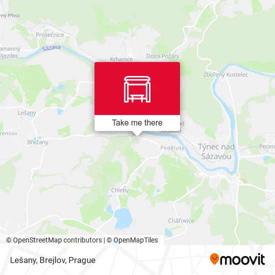 Карта Lešany, Brejlov