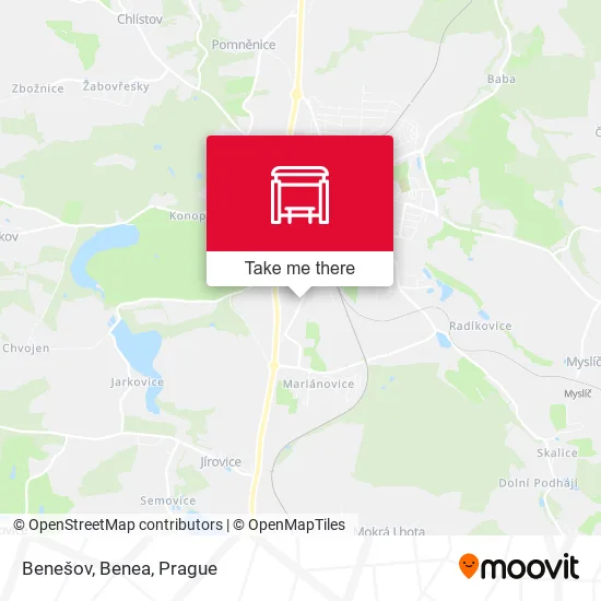 Карта Benešov, Benea