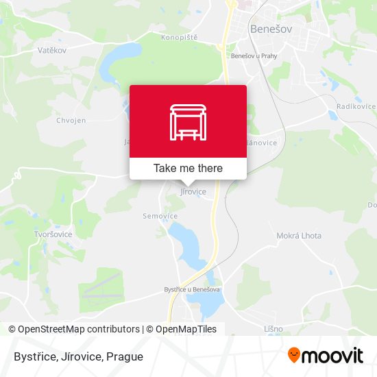 Bystřice, Jírovice map