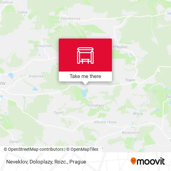 Карта Neveklov, Doloplazy, Rozc.