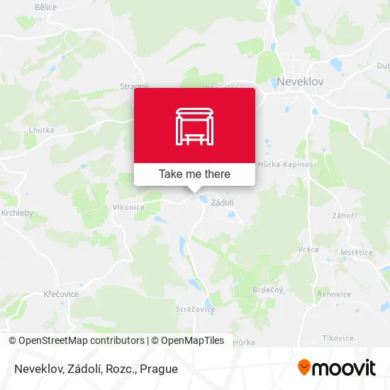 Карта Neveklov, Zádolí, Rozc.